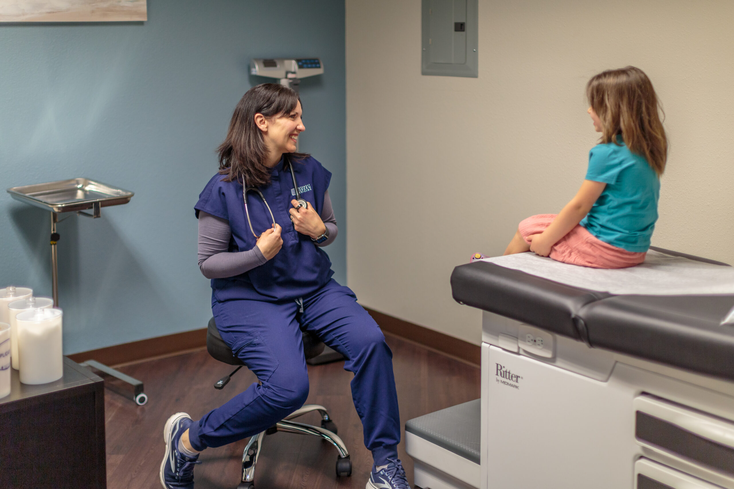 Image of a child getting ready for their routine checkup